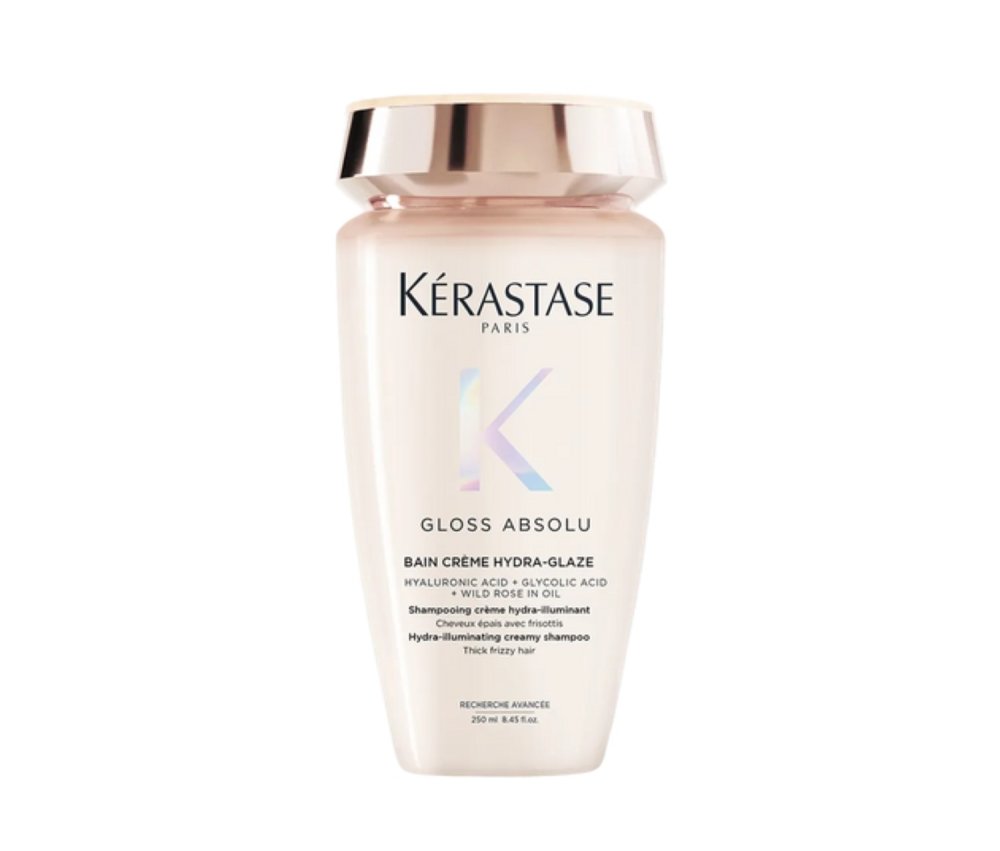 Levně Kérastase Gloss Absolu Bain Crème Hydra-Glaze Shampoo 250 ml – Hydratačně-rozjasňující krémová šamponová lázeň pro husté, krepaté vlasy