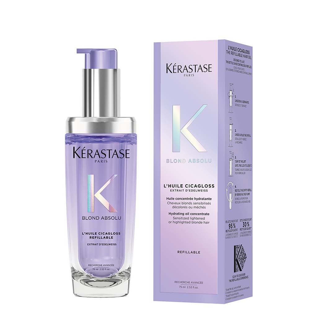 Levně Kérastase Blond Absolu L'huile Cicagloss Refillable Intenzivní vyživující olej (doplniteľný) 75 ml