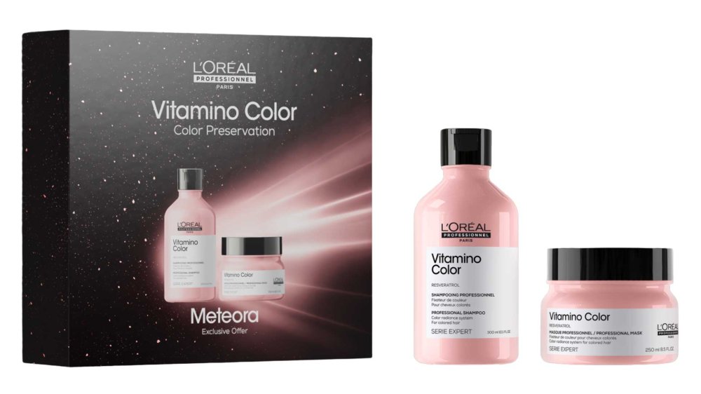 Levně L’Oréal Professionnel Vitamino Color Resveratrol sada pro barvené vlasy – šampon 300 ml + maska 250 ml