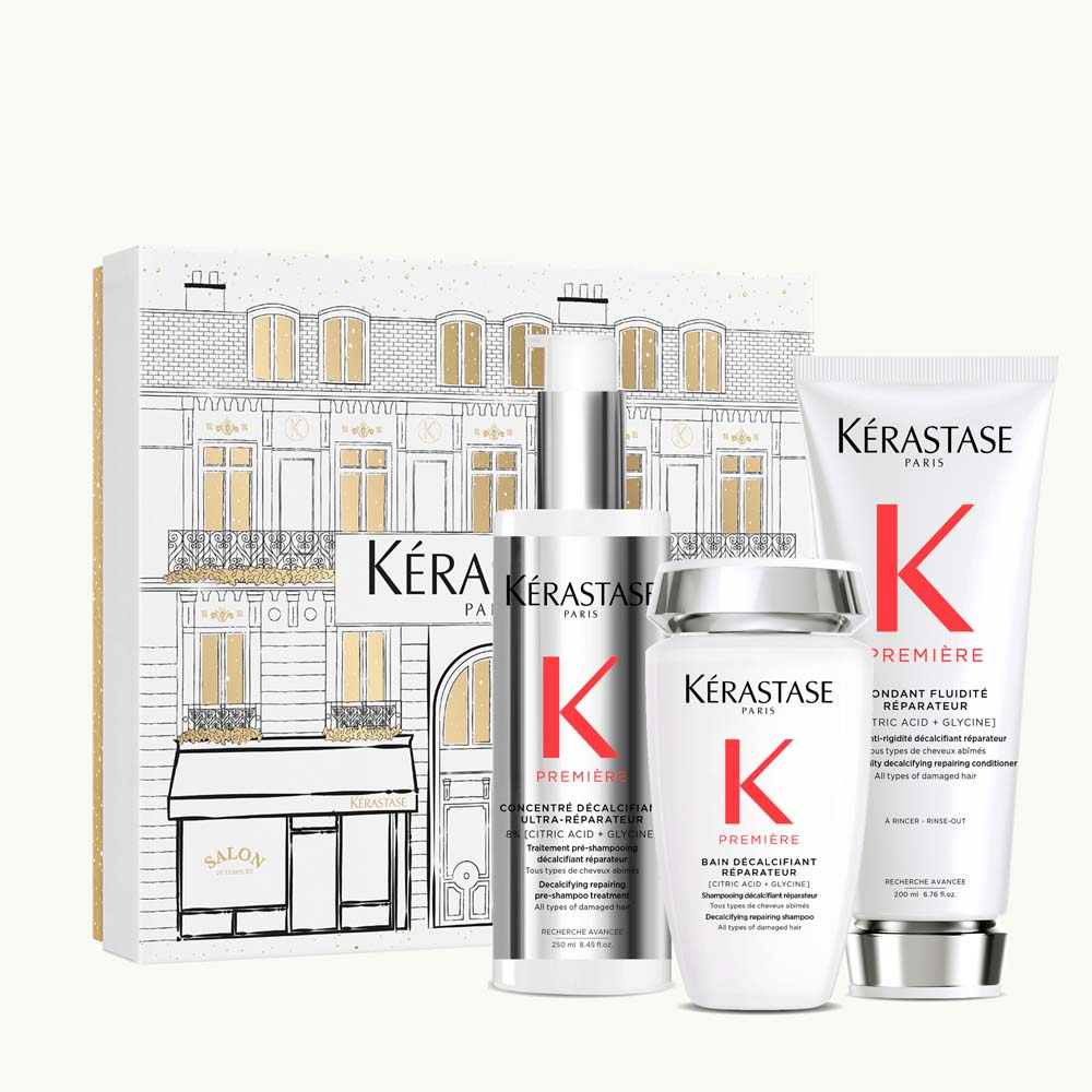 Levně Kérastase Première dárková sada předšamponová péče 250 ml + šampon 250 ml + kondicionér 200 ml