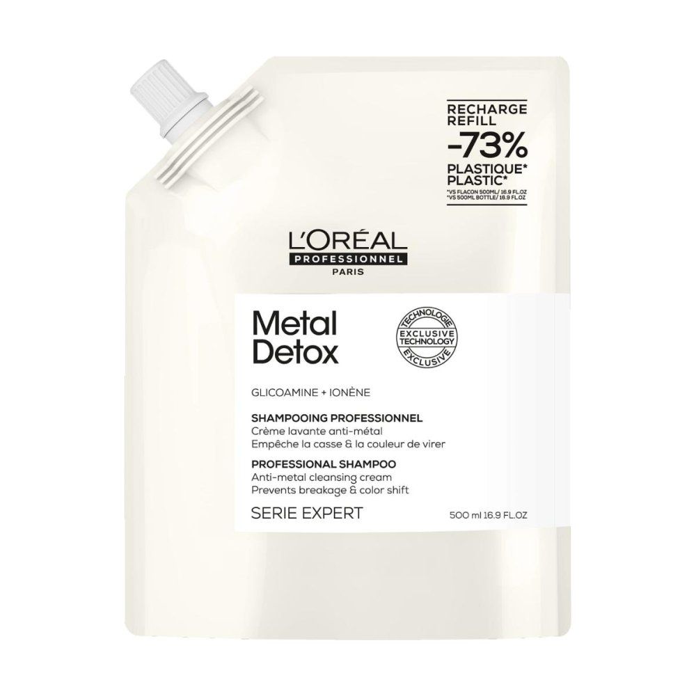 Levně L’Oréal Professionnel Serie Expert Metal Detox shampoo refill 500 ml – náhradní náplň šamponu pro ochranu barvy a sílu vlasů