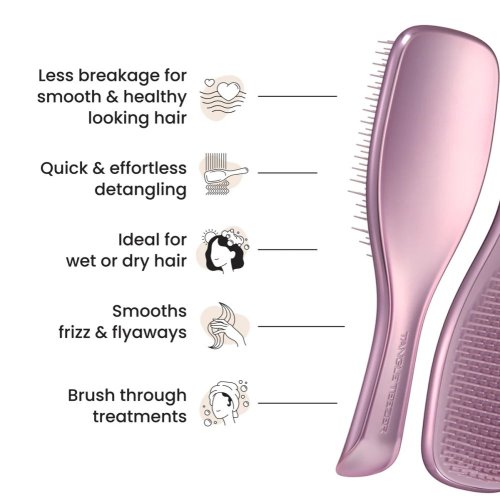 Tangle Teezer The Ultimate Detangler Chrome Mauve Copper – Bürste zum Entwirren nasser Haare ohne Ziepen