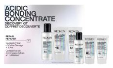 Redken Acidic Bonding Concentrate Discovery Kit – dárková sada pro poškozené vlasy, šampon 75 ml + kondicionér 50 ml + bezoplachová péče 50 ml
