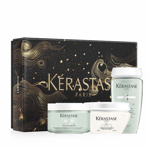 Kérastase Specifique Set Bain Divalent 250 ml + Masque Réhydratant 200 ml + Argile Équilibrante Detox-Tonerde 250 ml