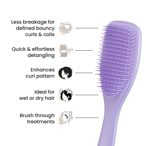 Tangle Teezer The Ultimate Thick & Curly Purple Passion – Bürste für dickes und lockiges Haar ohne Ziepen