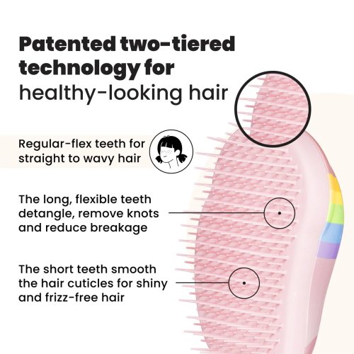 Tangle Teezer The Original MINI Rainbow The Unicorn – detská mini kefa na mokré aj suché vlasy bez ťahania