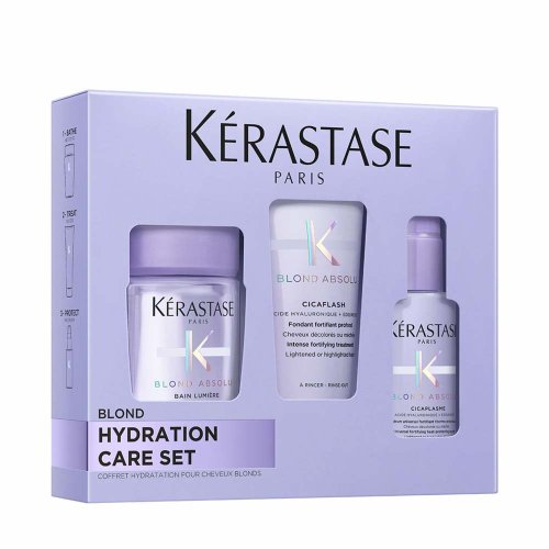 Kérastase Blond Absolu Discovery Set pre blond vlasy – šampón Bain Lumière 80 ml + starostlivosť Cicaflash 75 ml + sérum Cicaplasme 45 ml