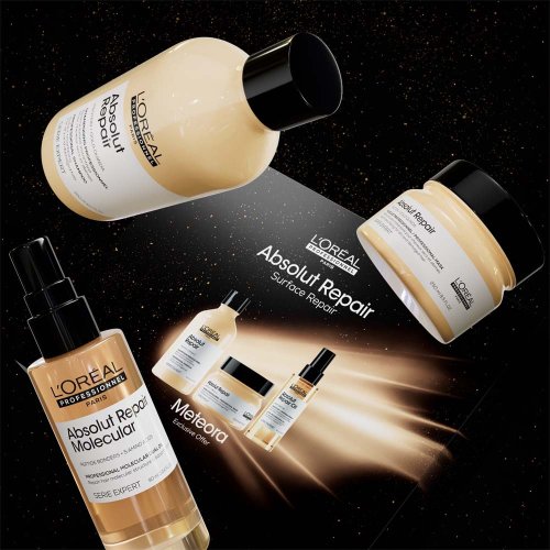 L’Oréal Professionnel Absolut Repair Meteora sada – šampon 300 ml + maska 250 ml + olej 90 ml