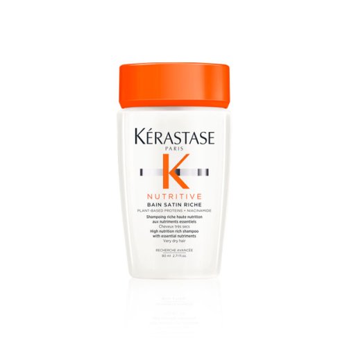 Kérastase Nutritive Bain Satin Riche vysoce vyživující šampon pro velmi suché vlasy cestovní balení 80 ml