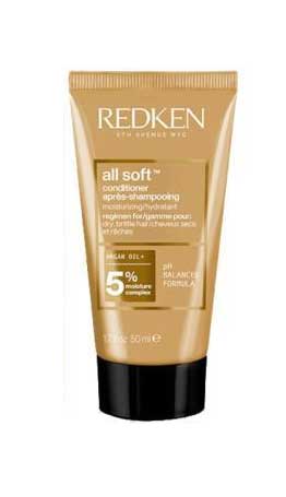 Redken All Soft Haarspülung für trockenes und schwaches Haar, Reisepackung 50 ml