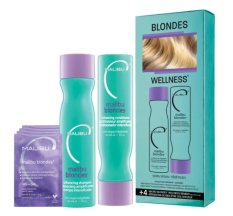 Malibu Blondes Enhancing Collection šampón 266 ml + kondicionér 266 ml + wellness sáčky 4 ks darčeková sada