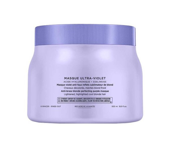 Kérastase Blond Absolu Masque Ultra-Violet – fialová neutralizační maska pro blond a šedivé vlasy 500 ml