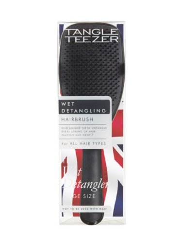 Tangle Teezer Large The Ultimate Detangler Black Gloss – große Bürste für nasses Haar ohne Ziepen und Haarbruch