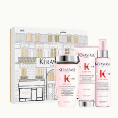 Kérastase Genesis Geschenkset gegen Haarausfall Shampoo Bain Hydra-Fortifiant 250 ml + Haarspülung 200 + Spray ohne Ausspülen 150 ml
