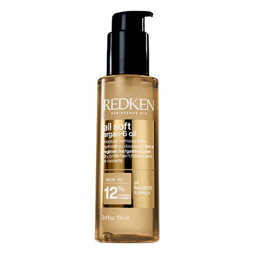 Redken All Soft Argan-6 Multi-Benefit Oil – Víceúčelový arganový olej pro suché vlasy 100 ml