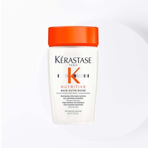 Kérastase Nutritive Discovery Set pro suché vlasy – šampon Bain Satin Riche 80 ml + kondicionér Lait Vital 75 ml + mléko Nectar Thermique 50 ml
