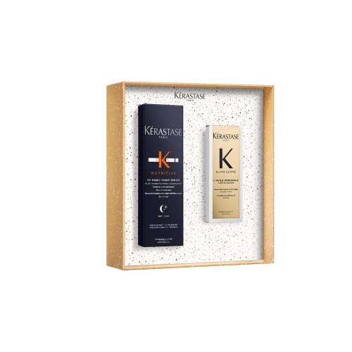 Kérastase Iconics Geschenkset Magic Night Serum 90 ml + regenerierendes Öl Elixir Ultime L'huile Originale 30 ml