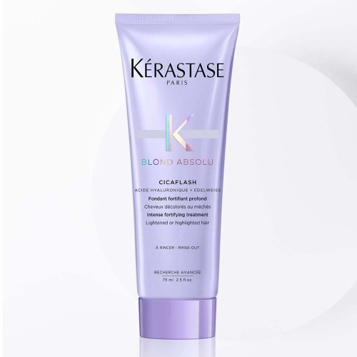 Kérastase Blond Absolu Discovery Set für blondes Haar – Shampoo Bain Lumière 80 ml + Pflege Cicaflash 75 ml + Serum Cicaplasme 45 ml