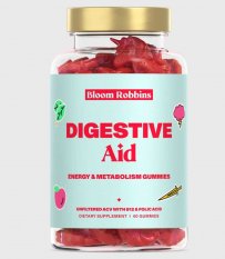 Bloom Robbins Digestive Aid Energy & Metabolism gummies gumídci pro zlepšení trávení s jablečným octem 40 ks