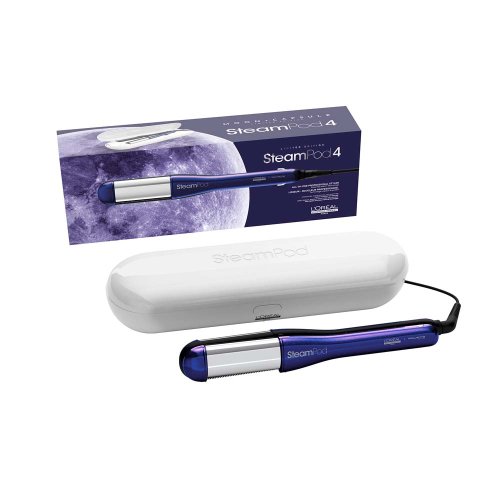 L’Oréal Professionnel SteamPod 4 Moon Capsule profesionální multifunkční parní žehlička na vlasy + pouzdro Limitovaná edice