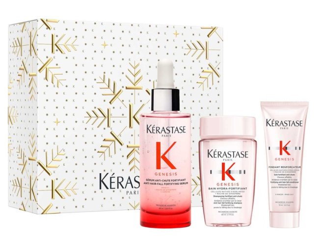 Kérastase Genesis dárková sada proti padání vlasů – šampon Bain Hydra-Fortifiant 80 ml + kondicionér Fondant Renforçateur 75 ml + sérum Anti-Chute Fortifiant 90 ml