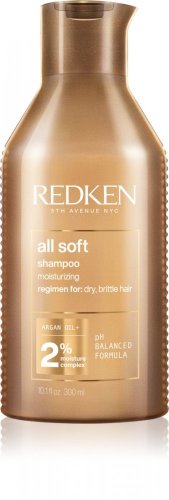 Redken All Soft šampón pre suché a krehké vlasy s argánovým olejom 300 ml