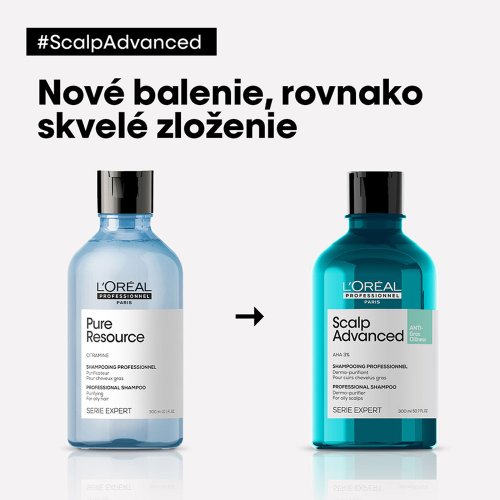 L'Oréal Professionnel Scalp Advanced Anti-Oiliness Dermo-purifier shampoo 300 ml – šampón na mastnú pokožku hlavy