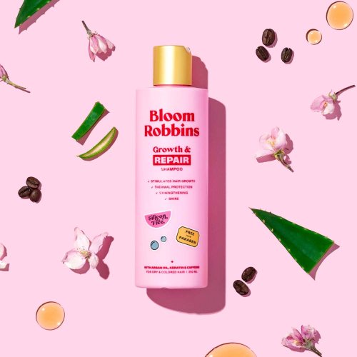 Bloom Robbins Growth & Repair Shampoo na regeneraci pro barvené a poškozené vlasy s keratinem 250 ml