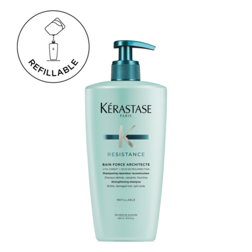 Kérastase Bain Force Architecte – posilňujúci šampónový kúpeľ pre krehké a poškodené vlasy 500 ml