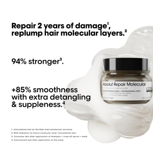 L'Oréal Professionnel Absolut Repair Molecular Mask 250 ml – tiefenstärkende Maske für geschädigtes Haar