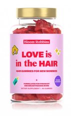 Bloom Robbins LOVE is in the HAIR Hair gummies for new mommies gumíky pro výživu vlasů pro maminky 60 ks