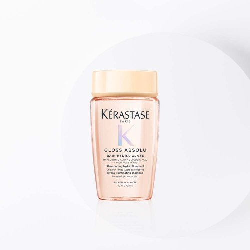 Kérastase Gloss Absolu Discovery Set für strahlenden Glanz – Shampoo Bain 80 ml + Conditioner Fondant 75 ml + Milch Milk 45 ml