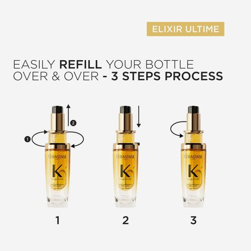 Kérastase Elixir Ultime Duo sada L'Huile Orginale Refillable doplnitelný univerzální zkrášlující olej 75 ml + olej 30 ml