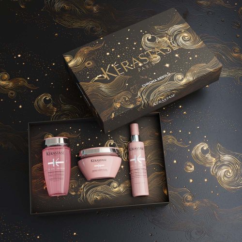 Kerastase Chroma Absolu darčeková sada na farbené vlasy Bain Chroma Riche 250 ml + maska 200 ml + sérum 150 ml