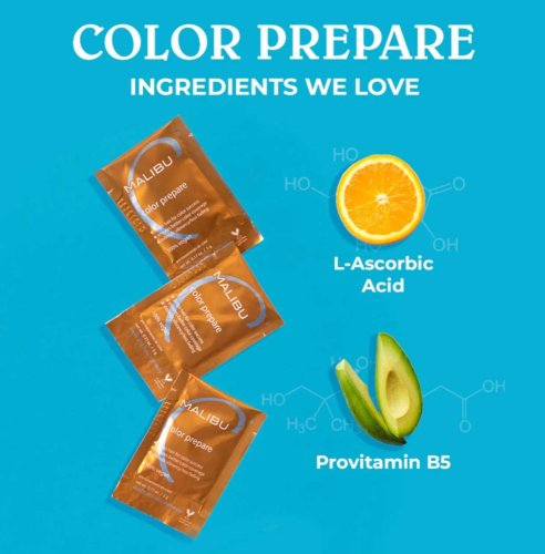 Malibu C Color Prepare – Profesionální ošetření před barvením vlasů s aktivním vitaminem C (1 ks 5 g)