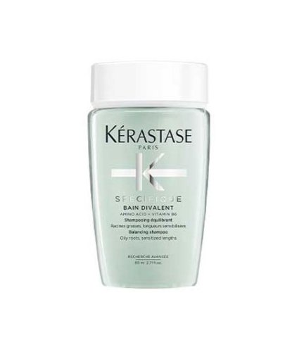 KÉRASTASE Bain Divalent -  šampón na mastnú pokožku hlavy a suché dĺžky cestovný 80 ml