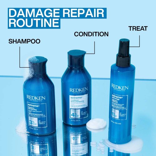 Redken Extreme darčeková sada na poškodené vlasy šampón 300 ml + kondicionér 300 ml + bezoplachová kúra 250 ml