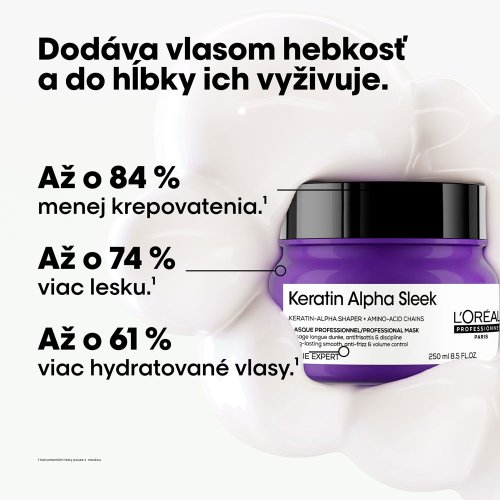 L’Oréal Professionnel Keratin Alpha Sleek uhlazující maska proti krepatění 250 ml