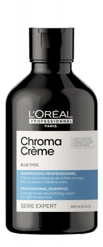 L'Oréal Chroma Crème Blue Shampoo na neutralizáciu oranžových tónov 300 ml