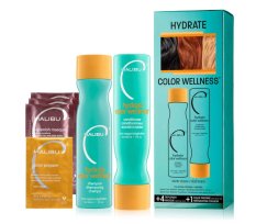 Malibu C Hydrate Color Wellness Collection šampón 266 ml + kondicionér 266 ml + wellness sáčky 5 ks darčeková sada