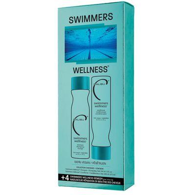 Malibu C Swimmers Wellness Collection šampón 266 ml + kondicionér 266 ml + wellness sáčky 4 ks darčeková sada