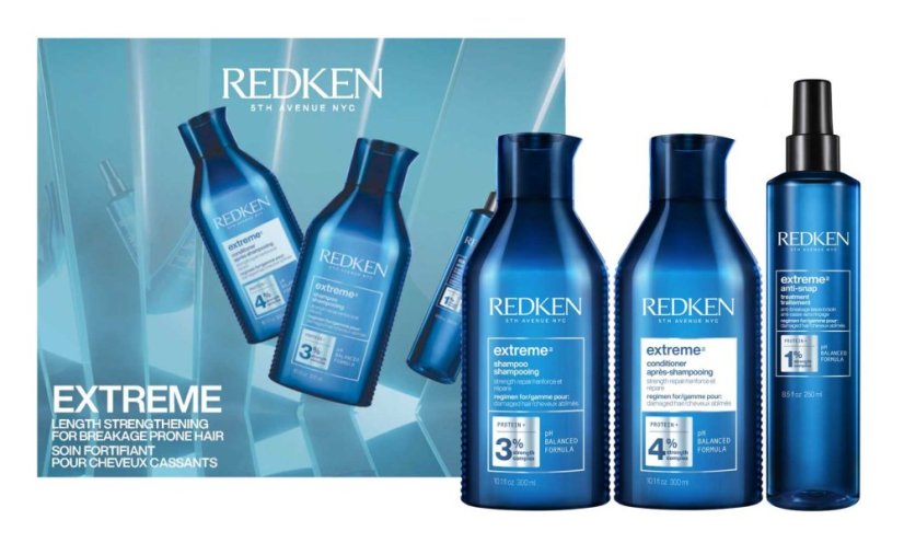 Redken Extreme Geschenkset für geschädigtes Haar Shampoo 300 ml + Conditioner 300 ml + Leave-in Kur 250 ml