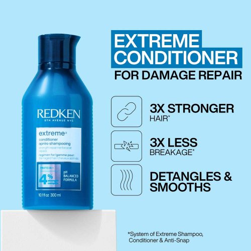 Redken Extreme darčeková sada na poškodené vlasy šampón 300 ml + kondicionér 300 ml + bezoplachová kúra 250 ml