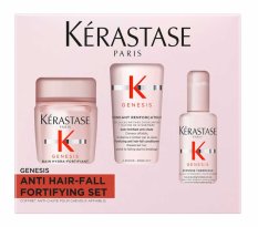 Kérastase Genesis Discovery Set gegen Haarausfall – Shampoo Bain Hydra-Fortifiant 80 ml + Conditioner Fondant Renforçateur 75 ml + Fluid Défense Thermique 45 ml