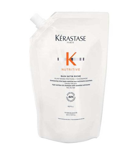 Kérastase Nutritive Bain Satin Riche vysoce vyživující šampon pro velmi suché vlasy (náplň) 500 ml
