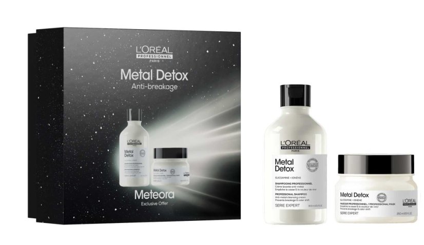 L'Oréal Professionnel Metal Detox Dárková sada pro poškozené vlasy šampon 300 ml + maska 250 ml