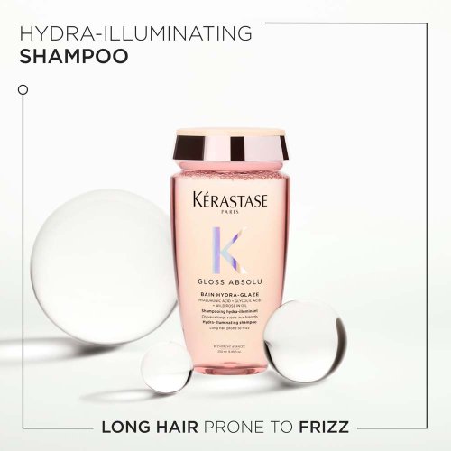 Kérastase Gloss Absolu Bain Hydra-Glaze hydratačno-rozjasňujúci šampón proti krepovateniu vlasov 250 ml