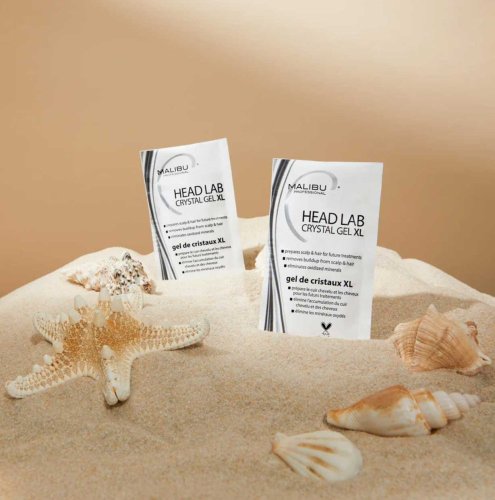 Malibu C Crystal Gel XL – Profesionální detoxikační kúra pro vlasy a pokožku hlavy (BOX 6 × 16 g)