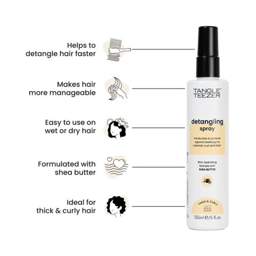 Tangle Teezer Everyday Detangling Cream Spray 150 ml – entwirrender Cream-Spray für dickes und lockiges Haar