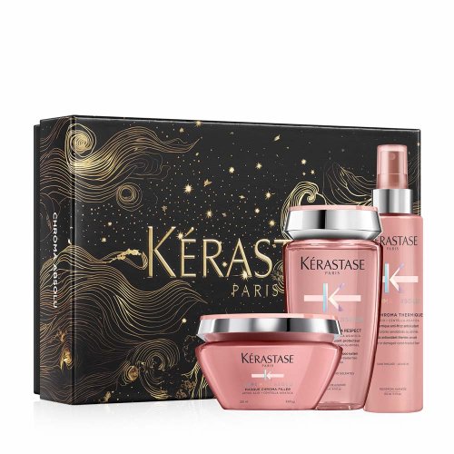 Kerastase Chroma Absolu darčeková sada na farbené vlasy Bain Chroma Riche 250 ml + maska 200 ml + sérum 150 ml